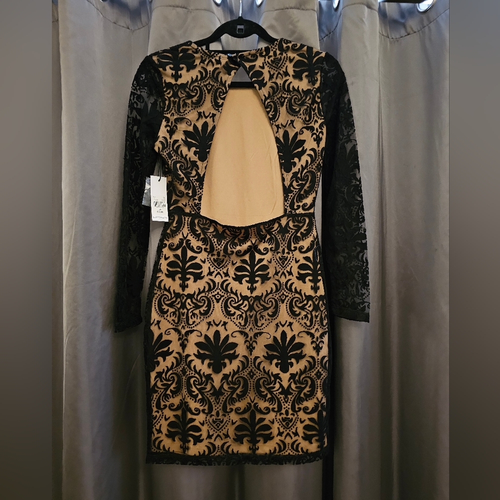 Open Back Lace Cut Dress